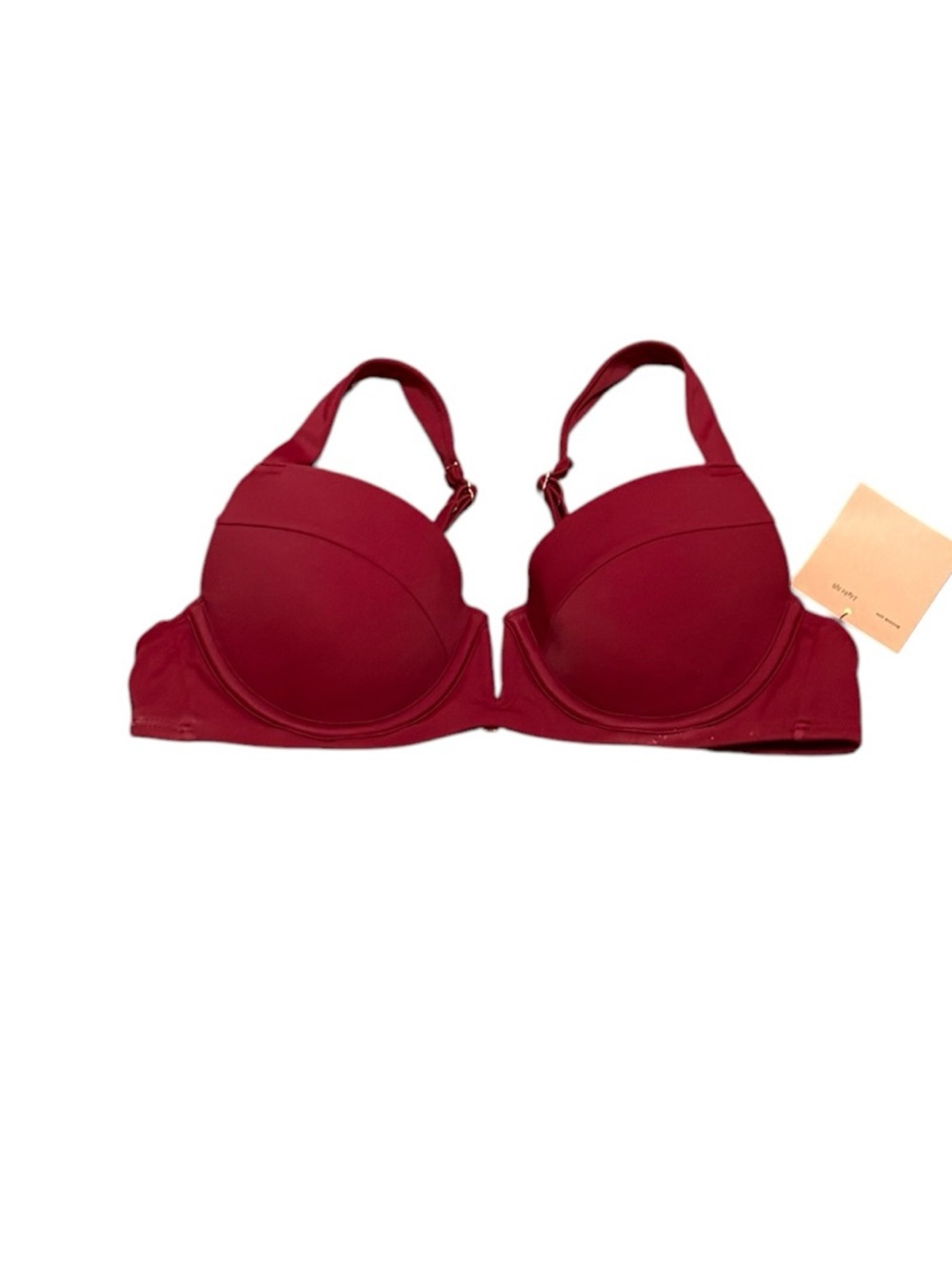 Shade & Shore Smooth Molded Push-up Swim Top- Burgundy, 34B, NWT